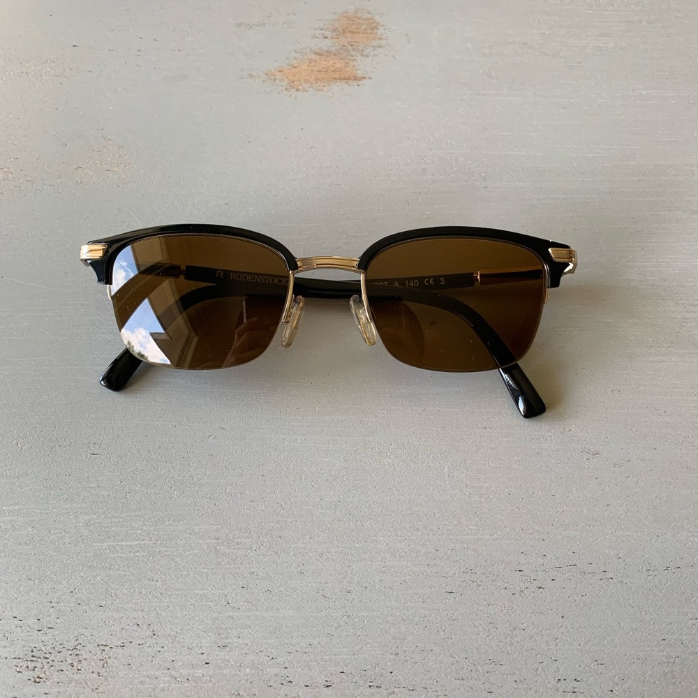 Rodenstock R1327 rectangular ‘Clubmaster’ sunglasses